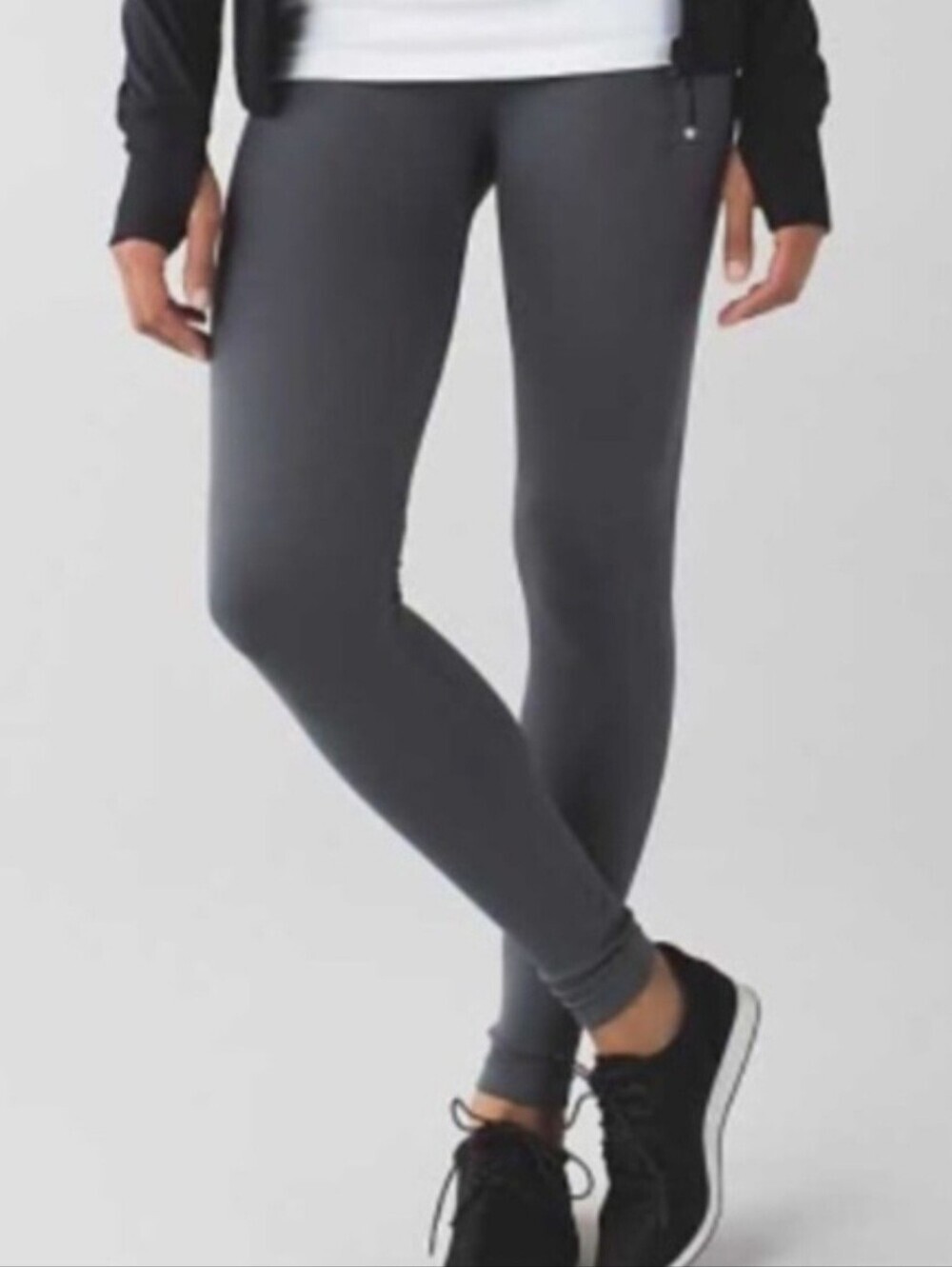 Lululemon Zone In Tight 27" Seamless Compression Leggings Charcoal/Black Size 8